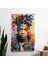 Basquiat'tan Esinlenen Kanvas Baskı Duvar Örtüsü - Pamuk Arka, Polyester Ön - Canlı Renkler, 1