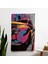 Klasik Araba Pop Art Duvar Örtüsü - Ranforce Kumaş - Canlı Süblimasyon Baskı - Yatak Odası, 1
