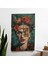 Frida Kahlo Tarzı Duvar Örtüsü - Pamuk Sırt, Polyester Ön - Canlı Süblimasyon Baskı - 1