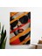 Popart Tarzı Kumaş Duvar Örtüsü - Pamuk Sırt ve Polyester Ön - Canlı Renkler - Yatak 1