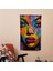 Popart Tarzı Graffiti Sanat Duvar Örtüsü | Pamuk Polyester Kumaş | Canlı Renkler 3
