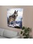 Majestic Wolf Duvar Örtüsü - Pamuk Sırt, Polyester Ön - Canlı Renkler, Süblimasyon Baskı 2