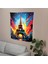 Pop Art Illüstrasyon Duvar Örtüsü - Ranforce Kumaş Üzerine Canlı Süblimasyon Baskı - 3