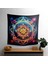 Psychedelic Mandala Duvar Örtü - Modern Duvar Dekoru Için Canlı Ranforce Kumaş Sanat Örtü 1