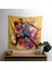 Pop Art Basketbol Smaç Duvar Örtüsü - Süblimasyon Baskılı Canlı Ranforce Kumaş - Yatak Odası, 1
