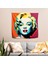 Renkli Marilyn Pop Duvar Örtüsü - Pamuk Sırt, Polyester Ön, Ranforce Kumaş, Canlı Süblimasyon 3