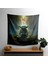 Yoda Meditasyon Büyülü Orman Duvar Örtüsü - Pamuk Sırt, Canlı Renkler - Yatak Odası, 1
