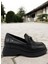 D25ya-3615 Siyah Kadın Loafer Deri Tam Ortopedik Casual Günlük Kadın Ayakkabı 2