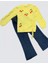 bbyx 4-5-6 Yaş Kot Pantolonlu Kiraz Desenli Penye Sweat Uzun Kollu 2li Kız Çocuk Takımı 1