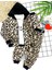 bbyx 2-3-4-5 Yaş Kapşonlu Leopar Desenli Sweatli 3lü Kız Çocuk Takımı 1