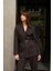 Kahve Kadın Kemerli Blazer Ceket 1