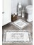 Kaymaz Taban Yıkanabilir 2'li Banyo Halısı ve Paspas Takımı, Beyaz, 60x100 ve 50x60 1