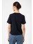 Lacivert Kadın Bisiklet Yaka Basic T-Shirt 5