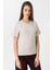 Taş Kadın Bisiklet Yaka Basic T-Shirt 3