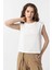 Beyaz Modal Kumaş Kadın T-Shirt 1