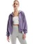 Chill French Terry Full Zip Hoodie Kadın Bol Kesim Spor Sweatshrit 1