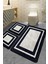 Black Frame 3'lü Set Banyo Halısı Djt 1