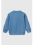 Erkek Çocuk Havacı Mavi Benetton Logo Baskılı Bisiklet Yaka Sweatshirt 2