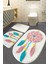Beyaz 3'lü banyo halısı seti, yıkanabilir, kaymaz taban, akrilik, 60x100 cm 1