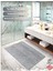 Pamuk Tafting Su Emici Banyo Paspas Seti, Banyo Halısı Makarna 60X100 cm 3