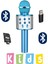 Karaoke Mikrofon Dahili Hoparlörlü USB Flash Tf Kart Destekli Ses Değiştirme Efektli Çocuk Mikrofonu 1