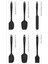 Isıya Dayanıklı Silikon Spatula Seti, 6 Parça, BPA Free, Siyah 3