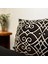 Siyah Beyaz Klasik Desenli Dekoratif Kırlent Kılıfı - 45 x 45 cm 2