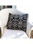Siyah Beyaz Klasik Desenli Dekoratif Kırlent Kılıfı - 45 x 45 cm 3
