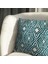 Modern Mavi-Beyaz Geometrik Desenli Kırlent Kılıfı - 45 x 45 cm (1 Adet) 2