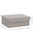 Bej Dokulu Kapaklı Dolap Çekmece Içi Takı Çamaşır Katlanır Saklama Kutusu Organizer 30 x 23 x 11 5