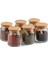 6'lı Bambu Baharatlık Takımı, Kapaklı, Kaşıklı, 300 ml, Şık ve Kullanışlı Set 2
