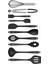 Silikon Spatula Seti, 10 Parça, BPA Free, Siyah, Dayanıklı ve Kullanışlı 2