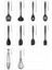 Silikon Spatula Seti, 10 Parça, BPA Free, Siyah, Dayanıklı ve Kullanışlı 3