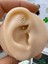Çelik Barlı Zirkon Taşlı Çiçek Rook Piercing ( 1 Adet ) 1