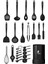 Isıya Dayanıklı 25 Parça Silikon Spatula Seti, Yanmaz ve Yapışmaz, BPA Free, Siyah 2