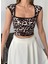 Butik Leopar Desenli Kare Yaka Crop 2