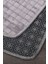 Kare Plus Gri Büyük Ebat (80 x 150 + 50 x 80 cm ) 2'li Banyo Paspası Yıkanabilir Klozet Takımı 4