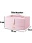 Kumaş Mücevher Takı Kutusu Organizer Bijuteri Saklama Çekmeceli Düzenleyici 1 26 X 15 cm Pembe Müce 5
