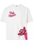 Pink Obsession Çift Iplik Dokumalı Rahat Kalıp PAMUK T-Shirt 2