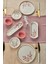 Lüx Seramik Handmade 6 Kişilik 21 Parça Sakura Çiçeği Kahvaltı Takımı, Seti 4