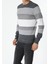 Slim Fit Yuvarlak Yaka Erkek Gri Kazak 4