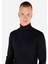 Slim Fit Yarım Balıkçı Yaka Düz Erkek Lacivert Uzun Kol Tişört 4