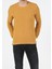 Slim Fit Yuvarlak Yaka Erkek Sari Kazak 1