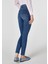759 Lara Super Slim Fit Orta Bel Süper Dar Paça Kadın Mavi Jean Pantolon 2