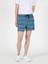 Slim Fit Orta Bel Erkek Mavi Deniz Şortu 4