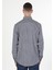 Regular Fit Shirt Neck Kareli Erkek Lacivert Uzun Kol Gömlek 2