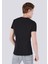 Slim Fit Placket Neck Düz Erkek Siyah Kısa Kol Tişört 3