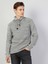 Slim Fit Sal Yaka Erkek Gri Kazak 1