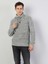Slim Fit Sal Yaka Erkek Gri Kazak 3