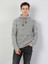 Slim Fit Sal Yaka Erkek Gri Kazak 4